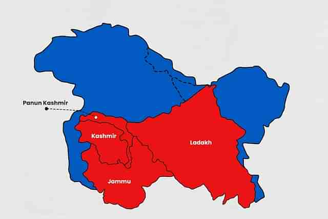 Proposed map of Panun Kashmir.