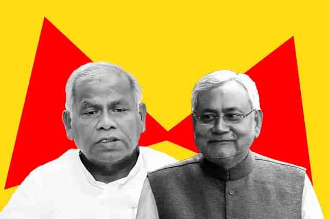 Jitan Ram Manjhi and Nitish Kumar.