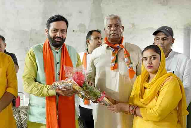 Haryana CM Nayab Saini during BJP election campaign