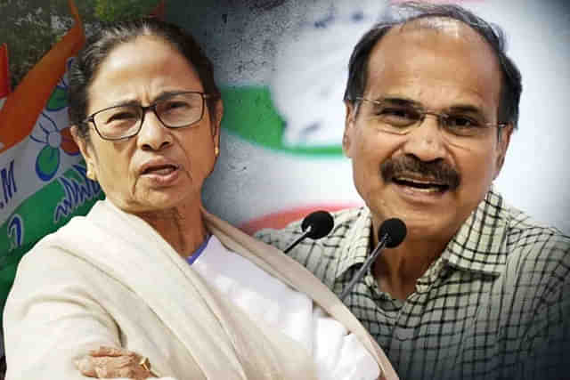 Mamata Banerjee and her bete noire Adhir Ranjan Chowdhury