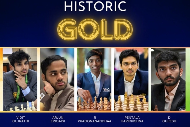 India wins double Gold in Chess Olympiad