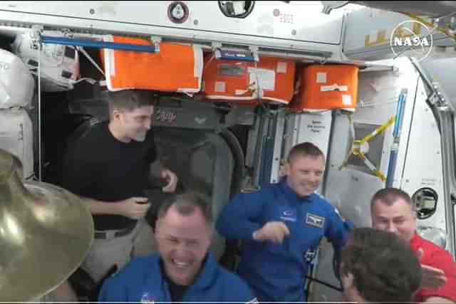 SpaceX crew meets other astronauts aboard International Space Station