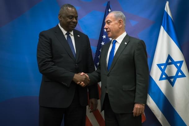 Lloyd Austin with Israel PM Benjamin Netanyahu