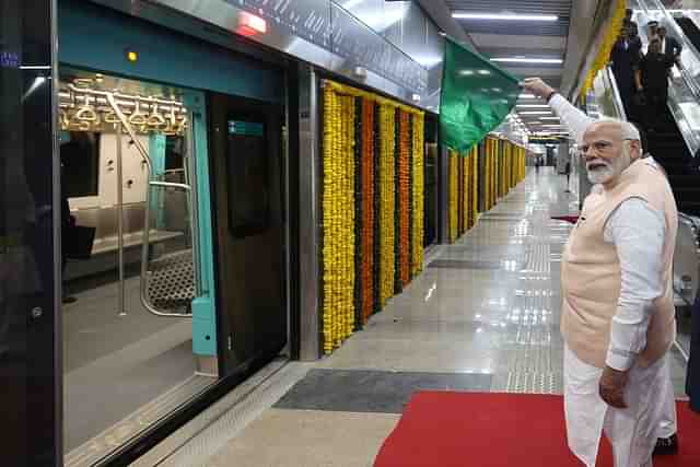 The 12.69 km Phase-1 of this line was officially inaugurated by Prime Minister Narendra Modi (X)