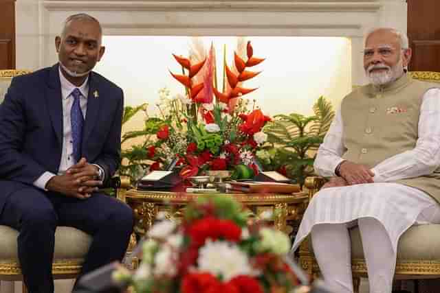 Prime Minister Narendra Modi with Maldives President Dr Mohamed Muizzu