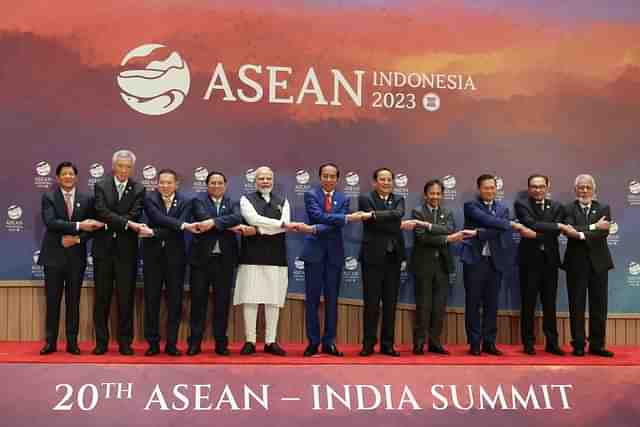 Prime Minister Modi at the ASEAN-India Summit held at Jakarta (Indonesia) in September last year