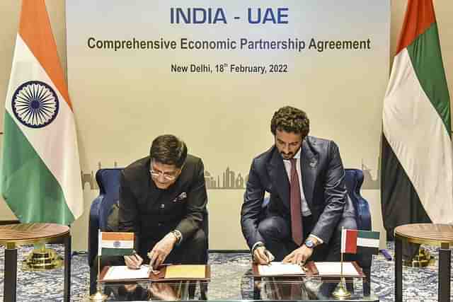 Signing of the  Comprehensive Economic Partnership Agreement between India and UAE (File Photo)