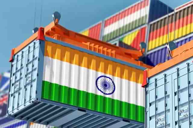 Illustration: Cargo Containers depicting India's Map