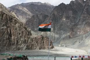 Indian flag somewhere in eastern Ladakh.