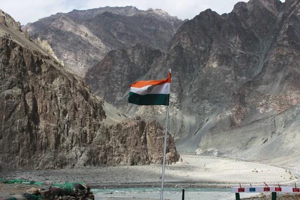 Indian flag somewhere in eastern Ladakh.