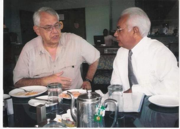 Dr R N Singh with an official of US' CDC, discussing the first vaccination drive in 2007