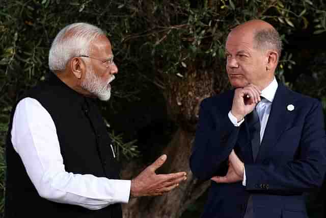 Indian Prime Minster Narendra Modi with German Chancellor Olaf Scholz 