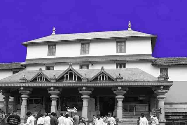 As seen in the picture: Shri Kshetra Dharmasthala Manjunatha temple in Karnataka's Dakshina Kannada. 