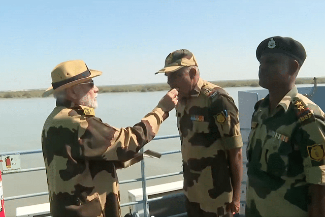 PM Modi with BSF troops