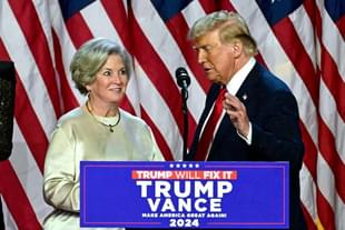 Donald Trump with Susie Wiles at the Victory speech