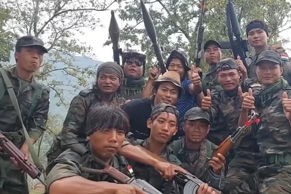 Cadres of the Kuki National Front--Military Council in Manipur