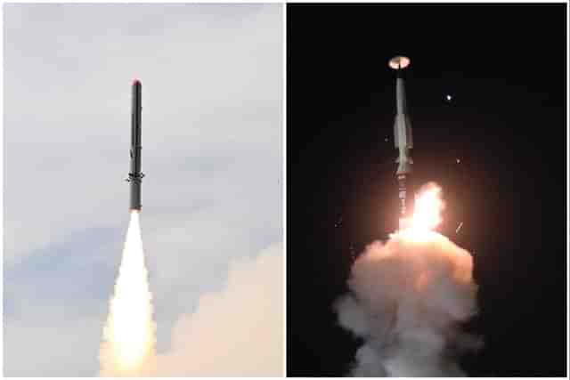 On the left, the LRLACM tested on November 12; on the right, the long-range hypersonic missile tested four days later. 