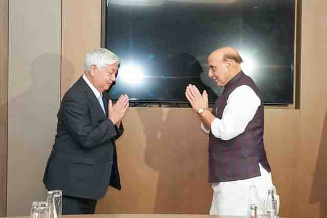 Defence Minister Rajnath Singh with Japanese counterpart Nikatani