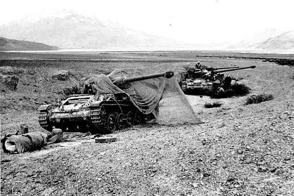 AMX-13s of the 20 Lancers in the Chushul area in 1962. (India Remembers/Flickr)