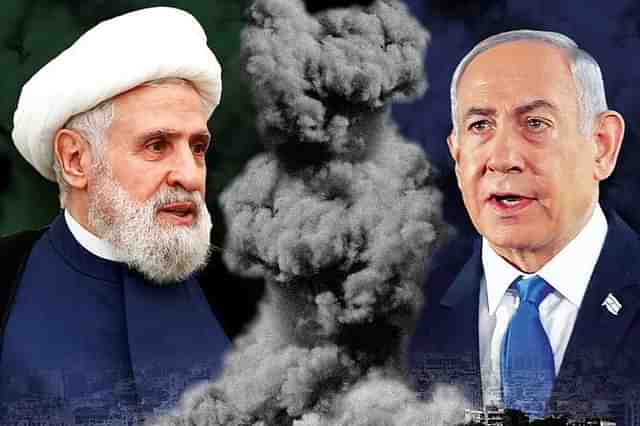 Israeli Prime Minister Benjamin Netanyahu and Hezbollah's deputy Secretary General Sheikh Naim Qassem
