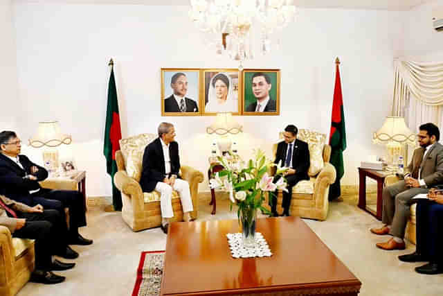 Indian High Commissioner to Bangladesh Pranay Verma (third from the right) with BNP's top leadership in Dhaka