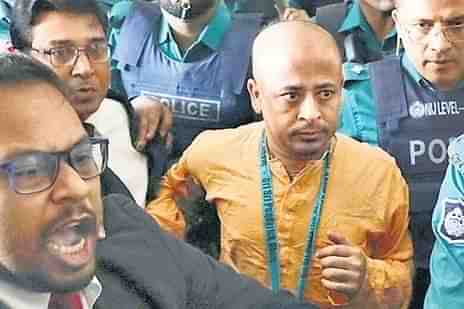 ISKCON monk Chinmay Krishna Das after his arrest 