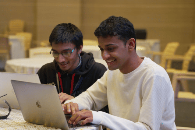 PES University students using OCC at the hackathon