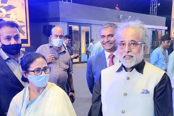 Sudip Bandyopadhyay (R) with Mamata Banerjee (L)