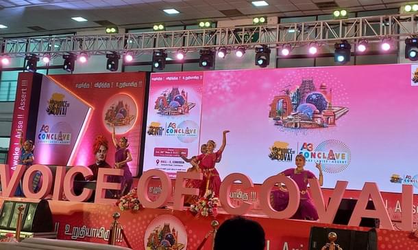 A Bharatanatyam performance during the event depicting an episode from the Ramayana (Swarajya)