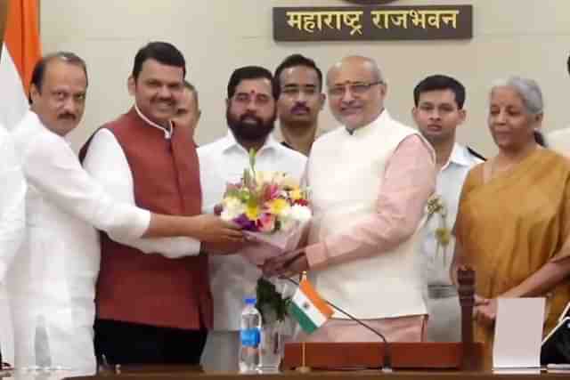 Devendra Fadnavis with Eknath Shinde and Ajit Pawar