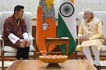 Indian Prime Minister Narendra Modi with Bhutan's King Jigme Khesar Namgyel Wangchuk