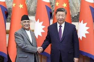 Nepal Prime Minister Oli with Chinese President Xi Jinping on Beijing