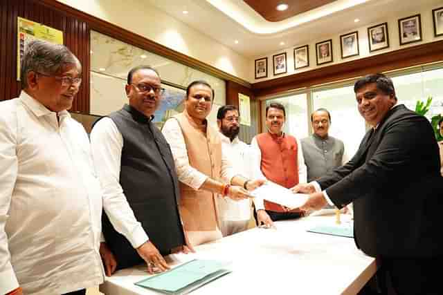 Maharashtra BJP MLA Rahul Narwekar filing nomination for Assembly speaker