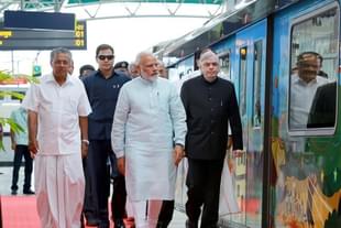 Prime Minister Narendra Modi  and Kerala Chief Minister Pinarayi Vijayan.