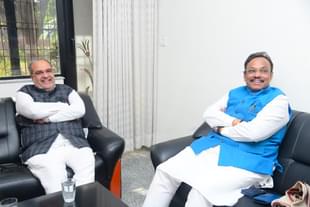 Bhupendra Chaudhary with Vinod Tawde (file photo)