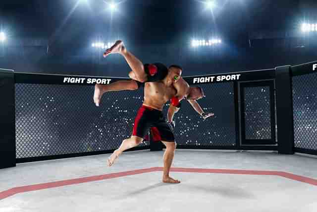 MMA fighters professional ring fighting championship (Designed by Freepik) (www.freepik.com)