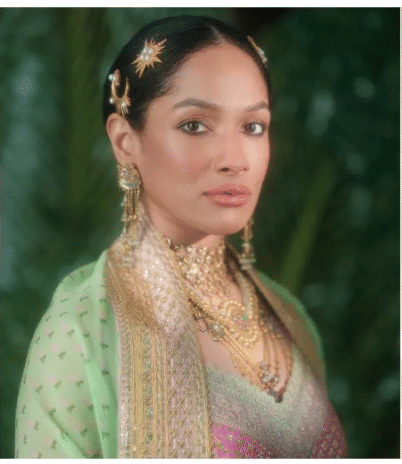 Masaba Gupta with the Sun and the Moon on her head