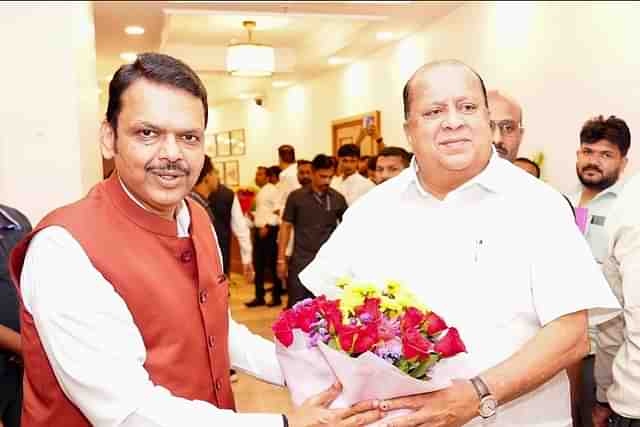 CM Devendra Fadnavis with Hasan Mushrif