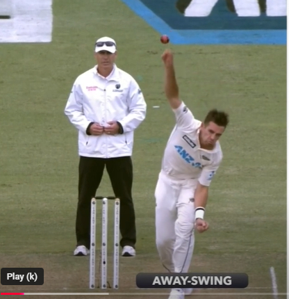 Southee's ball seems to come in