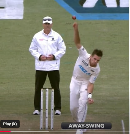 Southee's ball seems to come in