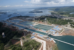 A small portion of Panama Canal