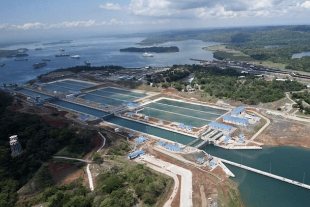 A small portion of Panama Canal