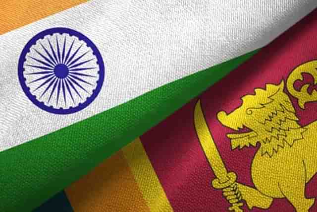 Indian and Sri Lankan flags (Representative Image)