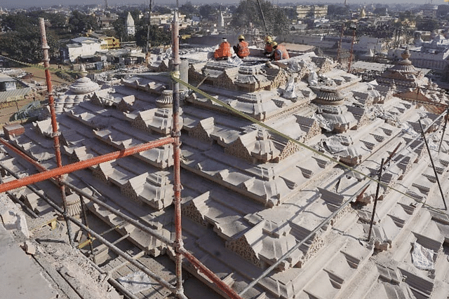 Construction work ongoing at Shri Ram Janmabhoomi Mandir in Ayodhya (File Photo) (Pic Via Ram Mandir Trust)