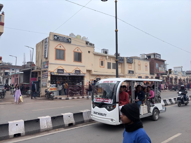Golfcarts have been helpful in short distance travel for visitors. 