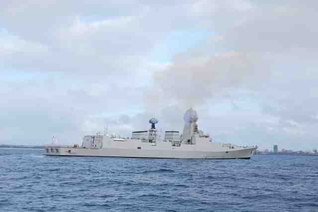 INS Kolkata, a Project 15A guided missile destroyer (Representative Image) (Indian Navy)