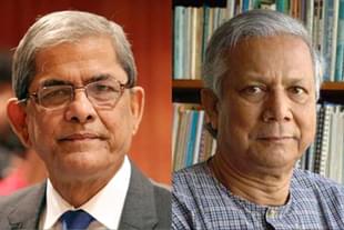 BNP Secretary General Mirza Fakhrul Islam Alamgir (left) and Muhammad Yunus (right)