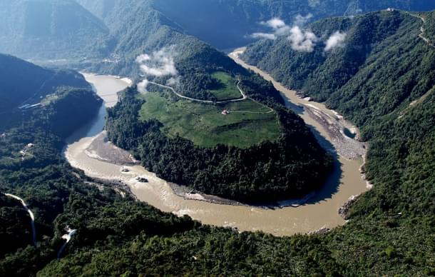The Yarlung Tsangpo at the great bend