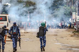 Central forces fire tear gas shells to stop Kuki mobs from storming