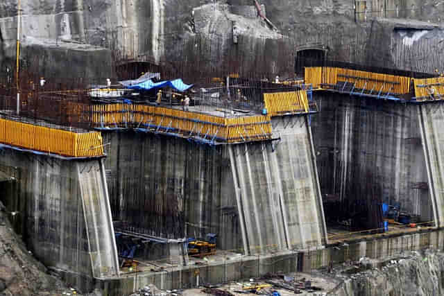 A dam on Subansiri river in Arunachal Pradesh, whose construction stopped for eight years due to protests